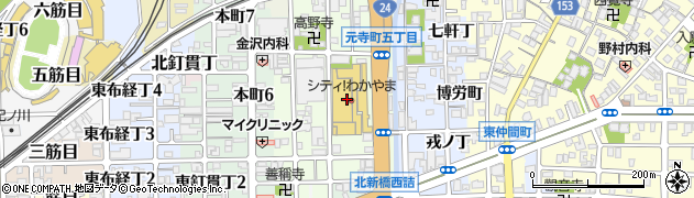 ジャンボクリーニング元寺店周辺の地図