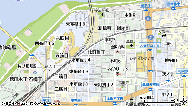 〒640-8062 和歌山県和歌山市北釘貫丁の地図