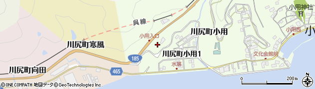 広島県呉市川尻町水落周辺の地図