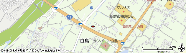 白鳥　田中自動車周辺の地図