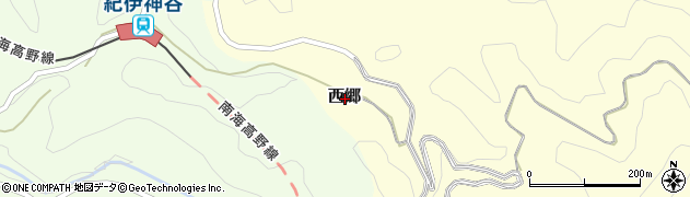 和歌山県伊都郡高野町西郷周辺の地図