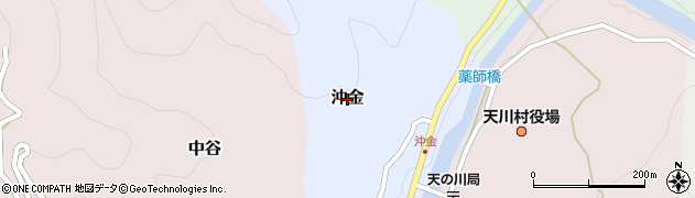 奈良県天川村（吉野郡）沖金周辺の地図