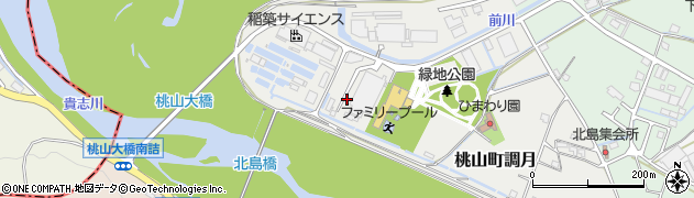 和歌山県紀の川市桃山町調月12周辺の地図