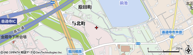 香川県善通寺市与北町3424周辺の地図