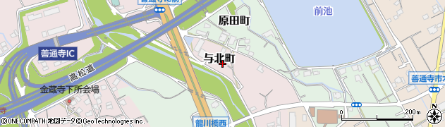 香川県善通寺市与北町3442周辺の地図