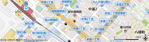 広島トヨペット株式会社　呉店周辺の地図