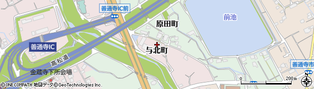 香川県善通寺市与北町3441周辺の地図