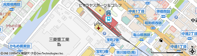 ダイソー呉レクレ店周辺の地図