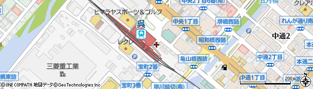 駅レンタカー呉営業所周辺の地図