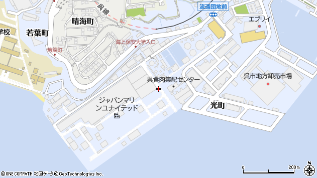 〒737-0831 広島県呉市光町の地図