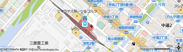 呉駅交番周辺の地図