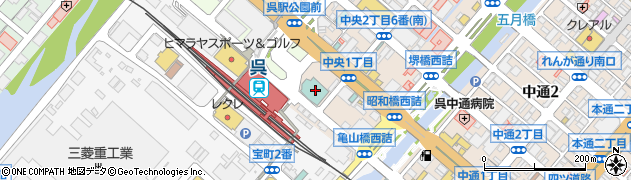 呉阪急ホテル周辺の地図