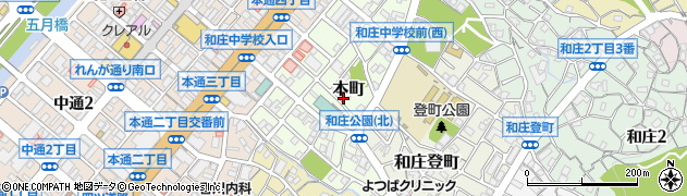 広島県呉市本町周辺の地図
