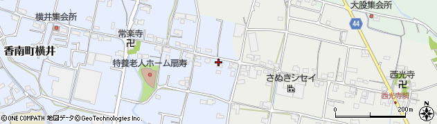 香川県高松市香南町横井587周辺の地図