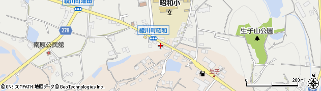 香川県綾歌郡綾川町畑田2372周辺の地図