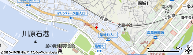 呉信用金庫海岸支店周辺の地図