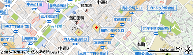 ポポロショッピングセンター　呉館周辺の地図
