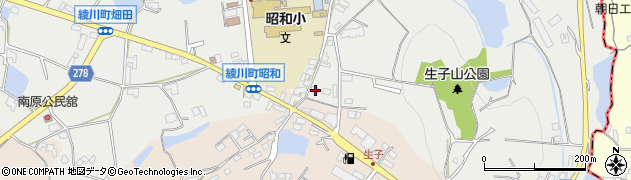 香川県綾歌郡綾川町畑田2587周辺の地図