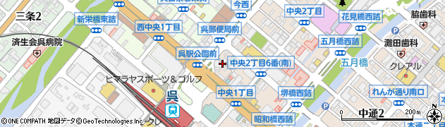 田中学習会呉駅前校周辺の地図