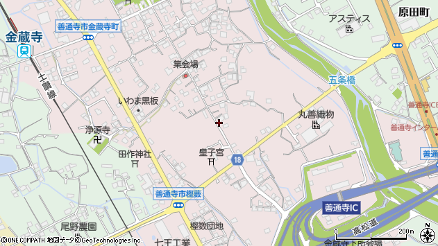 〒765-0031 香川県善通寺市金蔵寺町の地図