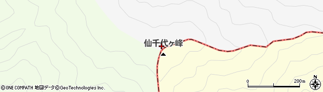 仙千代ケ峰周辺の地図