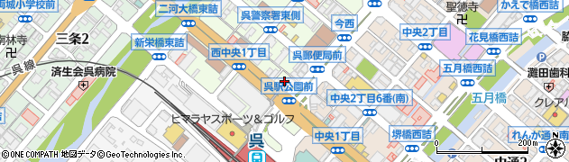鹿島学園　高等学校・呉キャンパス周辺の地図