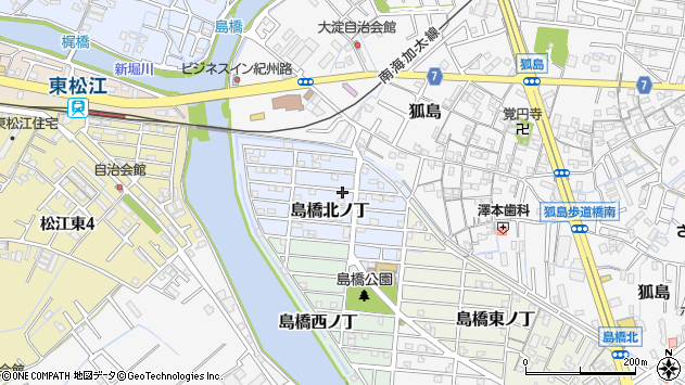 〒640-8416 和歌山県和歌山市島橋北ノ丁の地図