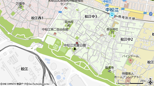 〒640-8423 和歌山県和歌山市松江中の地図