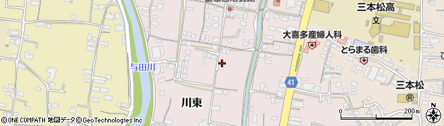 香川県東かがわ市川東308周辺の地図