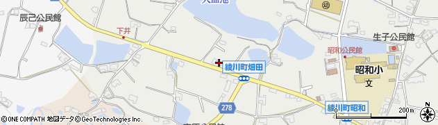 香川県綾歌郡綾川町畑田2280-1周辺の地図