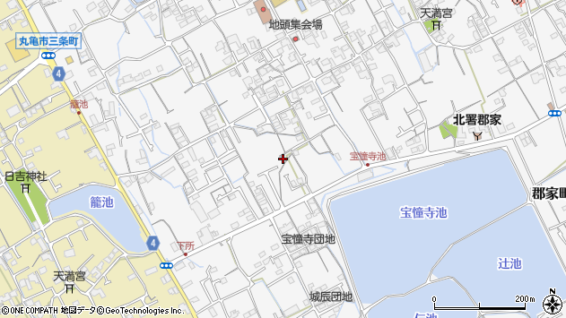 〒763-0093 香川県丸亀市郡家町の地図