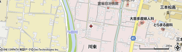 香川県東かがわ市川東317周辺の地図