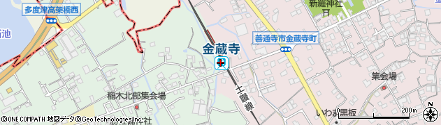金蔵寺駅周辺の地図