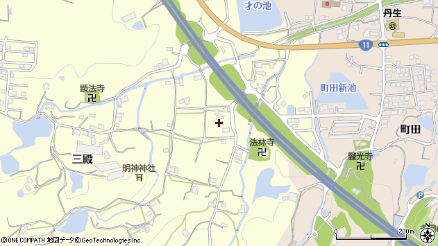 〒769-2517 香川県東かがわ市三殿の地図