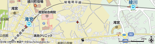香川県綾歌郡綾川町滝宮438-3周辺の地図