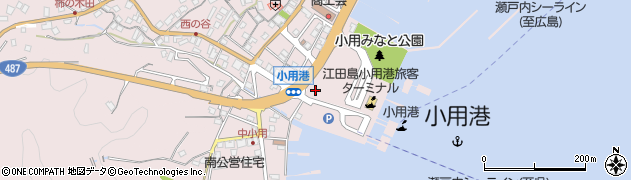 広島県江田島市江田島町小用周辺の地図