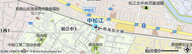 中松江駅周辺の地図