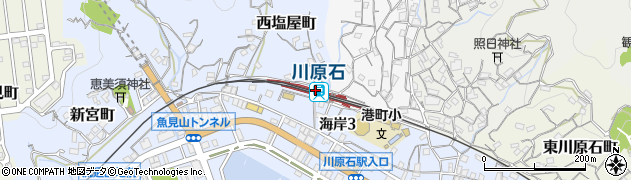 川原石駅周辺の地図