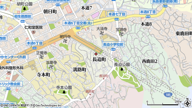 〒737-0035 広島県呉市長迫町の地図