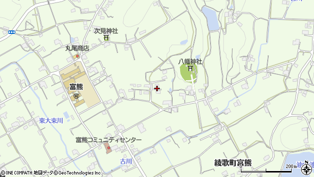 〒761-2407 香川県丸亀市綾歌町富熊（その他）の地図