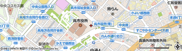 呉市役所　教育部学校安全課生徒指導グループ周辺の地図