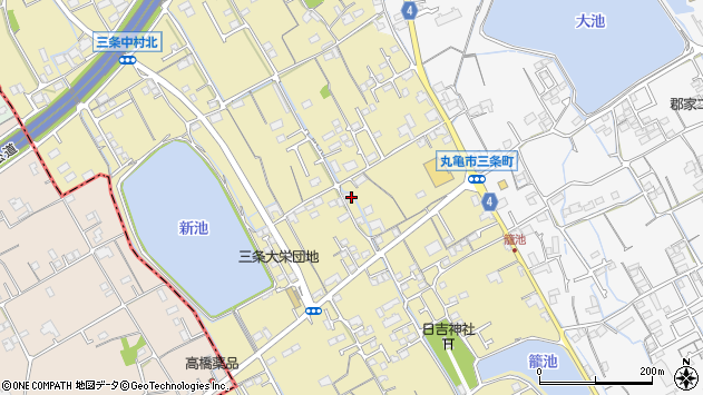 〒763-0094 香川県丸亀市三条町の地図