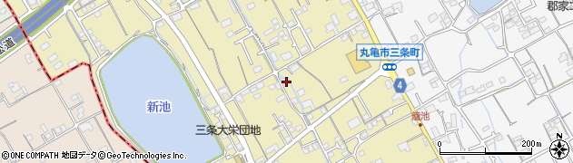 香川県丸亀市三条町周辺の地図