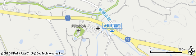 香川県さぬき市大川町田面1204周辺の地図