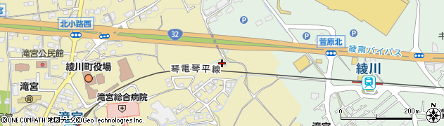香川県綾歌郡綾川町滝宮401-1周辺の地図