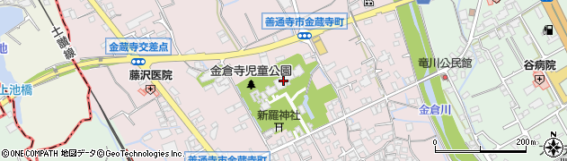 鶏足山金倉寺周辺の地図