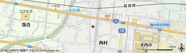 香川県東かがわ市西村周辺の地図