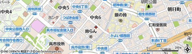 中央理容院周辺の地図