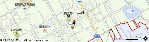 香川県多度津町（仲多度郡）三井周辺の地図