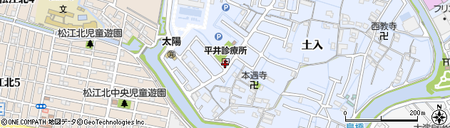 平井診療所周辺の地図